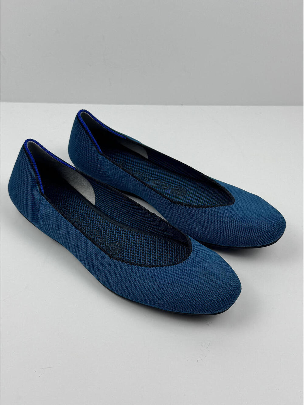 Women’s Blue Knit Ballet Flats